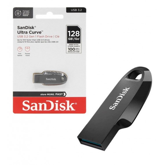 فلش سن دیسک (SanDisk) مدل 128GB USB3.2 Ultra Curve