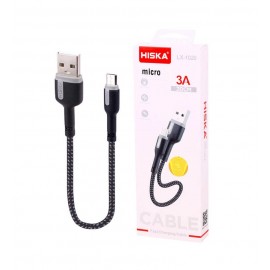 کابل اندروید (MicroUSB) پاوربانکی هیسکا (HISKA) طول 20 سانتی متر مدل LX-1020