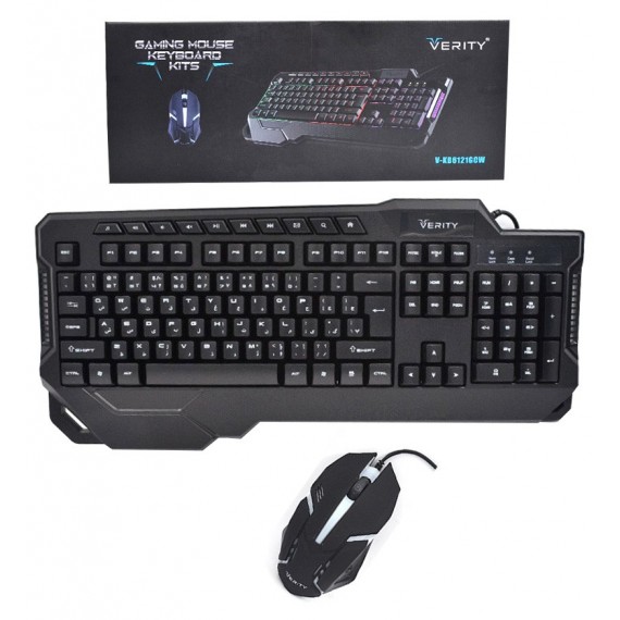 کیبورد و موس گیم Verity مدل V-KB6121CW