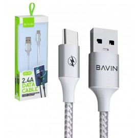کابل Type-C کنفی BAVIN طول 1 متر مدل CB-201