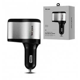 شارژر فندکی 2 پورت وسدار (WESDAR) مدل U2