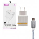 فست شارژر تک پورت + کابل اندروید کلومن (Koluman) مدل KC-H905