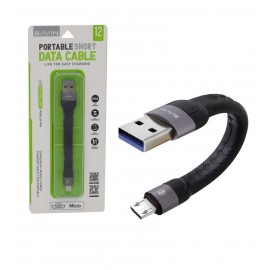 کابل اندروید (MicroUSB) پاوربانکی باوین (bavin) طول 12 سانتی متر مدل CB-192M
