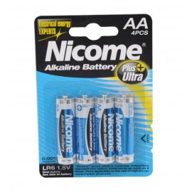 باتری قلمی نایکوم (NICOME) مدل Plus Alkaline (کارتی 4 تایی)