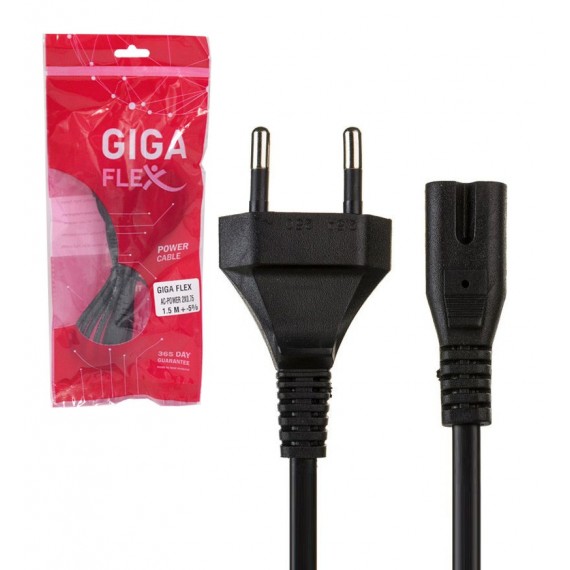 کابل برق 2 پین (دوچاک) گیگا (GIGA FLEX) طول 1.5 متر