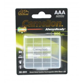 باتری نیم قلمی شارژی کملیون (Camelion) مدل Always Ready 900mAh (کارتی 2 تایی)
