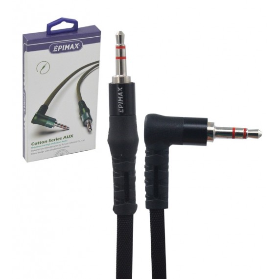 کابل 1 به 1 صدا (AUX) طول 1.2 متر سری90درجه اپیمکس (EPIMAX) مدل ES-71