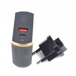 فست شارژر 2 پورت + کابل تایپ سی هیسکا (HISKA) مدل H-114PD