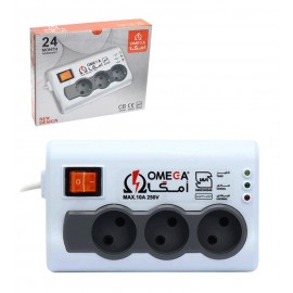 محافظ برق 3 خانه کامپیوتر امگا (OMEGA) طول 3 متری P3000 بدون ارت