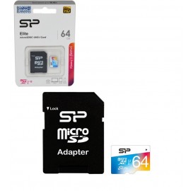 رم موبایل و دوربین سیلیکون پاور (Silicon Power) مدل 64GB MicroSD U1 Class10.100MB/S Elite خشابدار