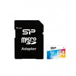 رم موبایل Silicon Power مدل 64GB MicroSD U1 Class10.100MB/S Elite خشابدار