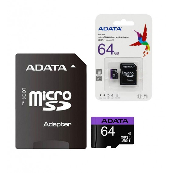 رم موبایل ای دیتا (ADATA) مدل 64GB 80MB/S V10 خشاب دار