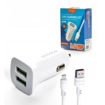 شارژر فندکی 2 پورت + کابل اندروید ابودوس (abodos) مدل AS-GS15kit