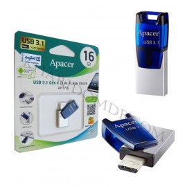 فلش Apacer مدل 16GB AH179 OTG USB3.1 Gen1