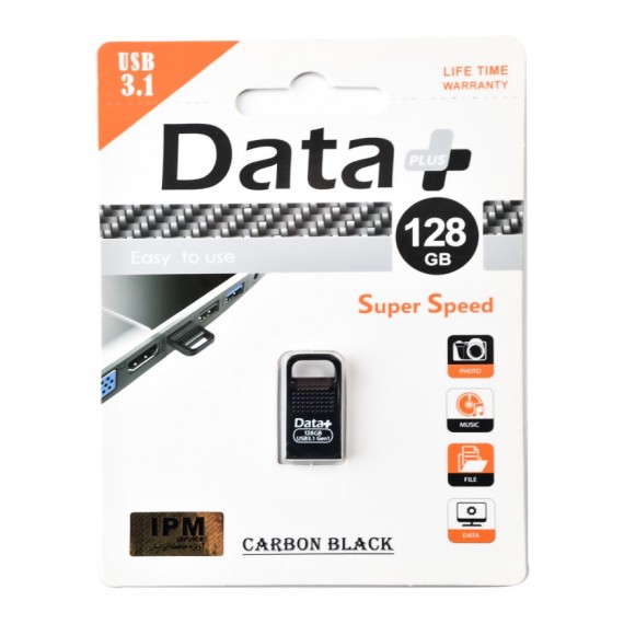 فلش Data Plus مدل 128GB Carbon Black USB 3.1