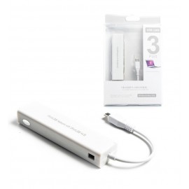 هاب 3 پورت + شبکه اکسترنال Rj45 micro