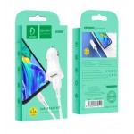 شارژر فندکی 2 پورت + کابل اندروید Denmen مدل DZ06V