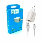 شارژر دیواری 2 پورت + کابل اندروید Denmen مدل DC02V