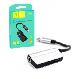 تبدیل Type-c به جک 3.5 میلی متری و تایپ سی Denmen مدل DU05