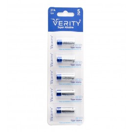 باتری ریموت کنترل وریتی (VERITY) مدل Super Alkaline A27 12V (کارتی 5 تایی)