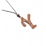 گردن آویز چوبی طرح حرف Y کد 1021