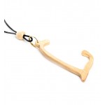 گردن آویز چوبی طرح حرف L کد 1020