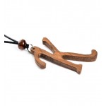 گردن آویز چوبی طرح حرف K کد 1022