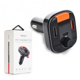 شارژر فندکی 20 وات دو پورت + FM پلیر بلوتوثی یسیدو (Yesido) مدل Y45