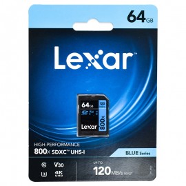 رم دوربین لکسار (LEXAR) مدل 64GB SDXC/UHS-I 800X 120MB/S