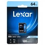 رم دوربین لکسار (LEXAR) مدل 64GB SDXC/UHS-I 800X 120MB/S