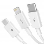 کابل 3 سر اندروید تایپ سی آیفون BaseUS مدل CAMLTYS-02