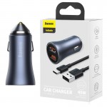 شارژر فندکی 2 پورت + کابل تایپ سی BaseUS مدل CCJDZ-U