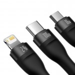 کابل 3 سر اندروید تایپ سی آیفون BaseUS مدل CB000002
