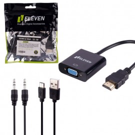 تبدیل HDMI TO VGA همراه کابل صدا الون (ELEVEN) مدل CV1001
