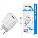 شارژر تک پورت + کابل تایپ سی کینگ استار (KINGSTAR) مدل KW141 C