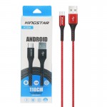 کابل اندروید (MicroUSB) کینگ استار (KINGSTAR) طول 1.1 متر مدل K125A