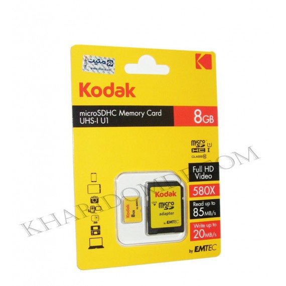 رم موبایل KODAK مدل 8GB Micro SD UHS-I U1 580X