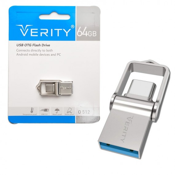 فلش OTG وریتی (VERITY) مدل 64GB O512 USB3.0