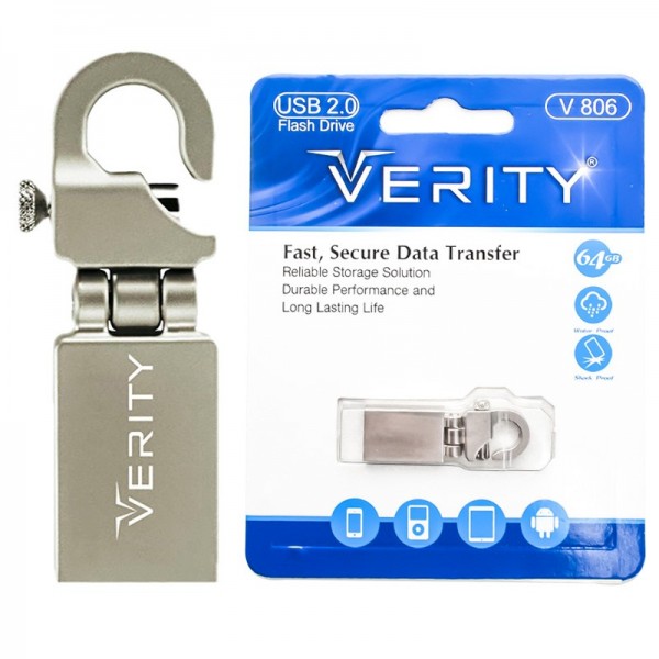 فروش عمده فلش وریتی (VERITY) مدل 64GB V806 گارانتی آسان سرویس
