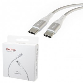 کابل تایپ سی به تایپ سی ( Type-C to Type-C) هادرون (Hadron) طول 1 متر مدل HTC-C-C02