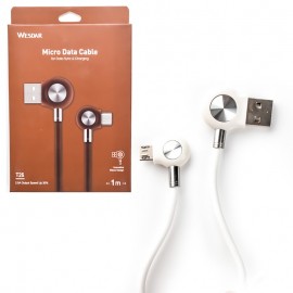 کابل اندروید (MicroUSB) 2 طرفه 90 درجه وسدار (WESDAR) طول 1 متر مدل T26