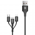 کابل 3 سر اندروید تایپ سی آیفون بیسوس (BaseUS) مدل CA3IN1-ZY01