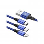 کابل 3 سر اندروید تایپ سی آیفون بیسوس (BaseUS) مدل CAMLT-SU13