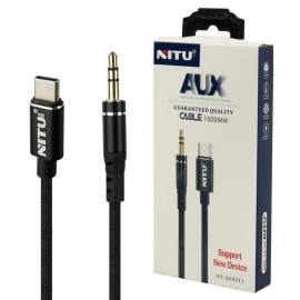 کابل تبدیل Type-C به AUX نیتو (NITU) طول 1 متر مدل NT-AUX011