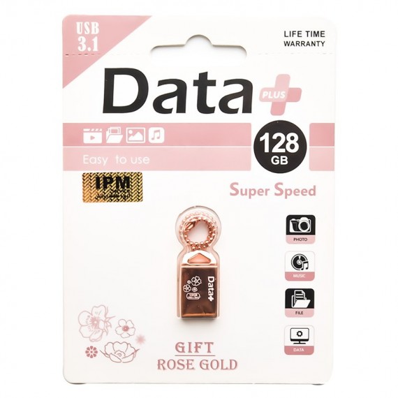 فلش Data Plus مدل 128GB Gift Rose Gold USB 3.1