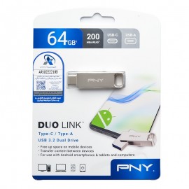 فلش OTG Type-C پی ان وای (PNY) مدل 64GB P-FDI64GDULINKTYC-GE USB3.2