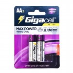 باتری قلمی گیگاسل (Gigacell) مدل MAX POWER R6 AA (کارتی 2 تایی)