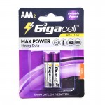 باتری نیم قلمی گیگاسل (Gigacell) مدل MAX POWER LR03 AAA2 (کارتی 2 تایی)