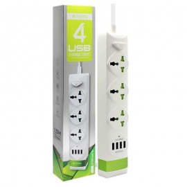 رابط برق 3 خانه +چهار پورت USB باوین (BAVIN) مدل PC589