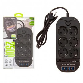 رابط برق 6 خانه +چهار پورت USB باوین (BAVIN) مدل PC327